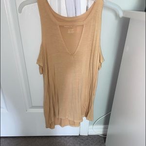 Pastel Yellow Cold Shoulder Shirt